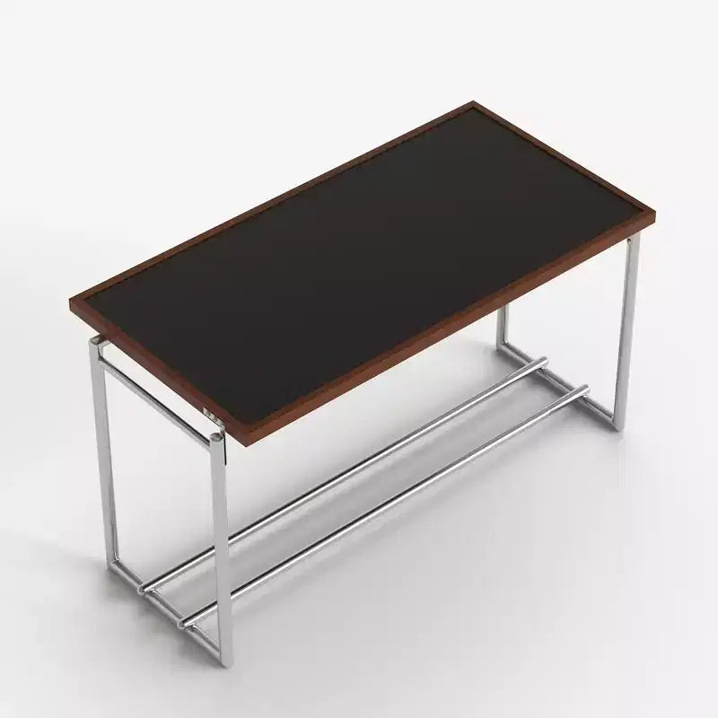 50 - Tavolo Moderno - Metallo a Doppia Regolazione con Piano - Nero/Cromo