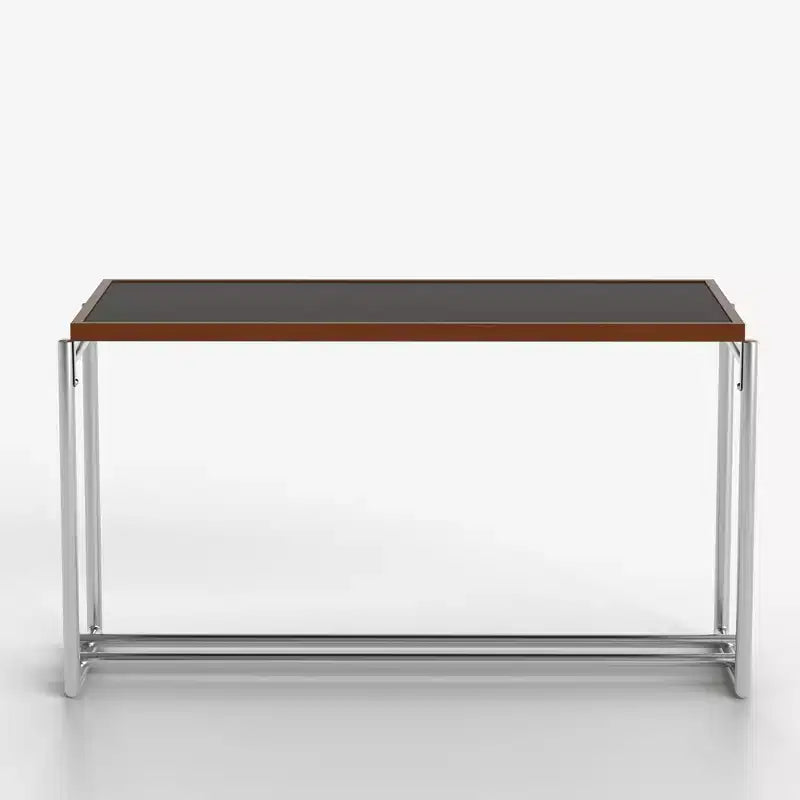 50 - Tavolo Moderno - Metallo a Doppia Regolazione con Piano - Nero/Cromo