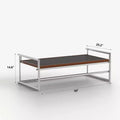 50 - Tavolo Moderno - Metallo a Doppia Regolazione con Piano - Nero/Cromo