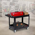 2 - Carrello multiuso con ruote a 360° e freni, 250 kg, maniglia per magazzino/garage/pulizia, 117*63,5 cm