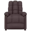 Poltrona massaggiante grigio chiaro (100% poliestere), legno, metallo