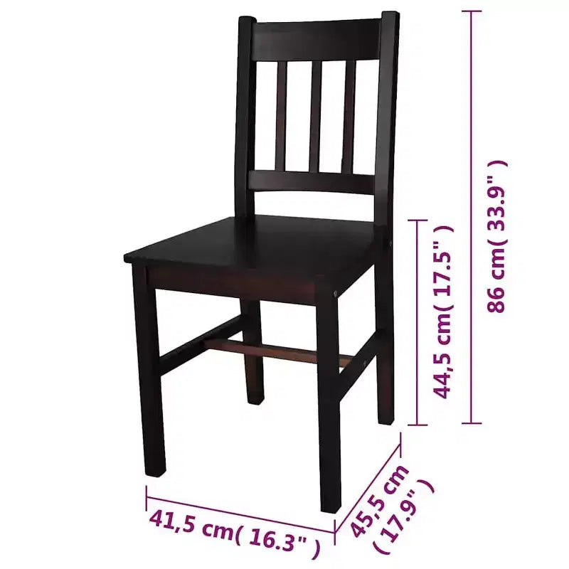 Sedia da pranzo in legno di pino bianco, altezza 84 cm