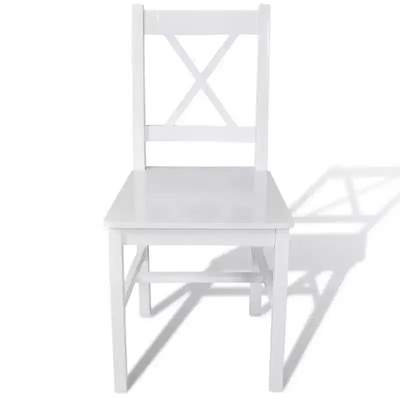 Sedia da pranzo in legno di pino bianco, altezza 84 cm