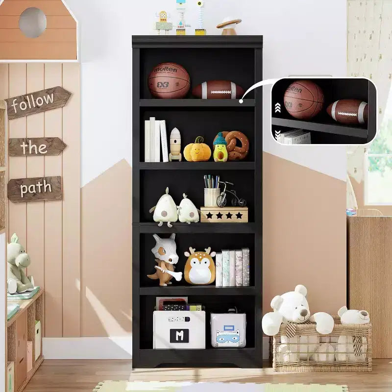 Libreria con ripiani regolabili, larga 60 cm