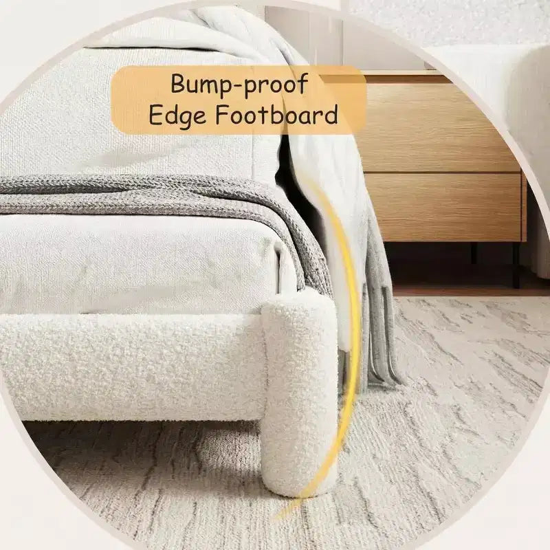 Letto Bouclé Cloud, Non Richiede Rete a Molle