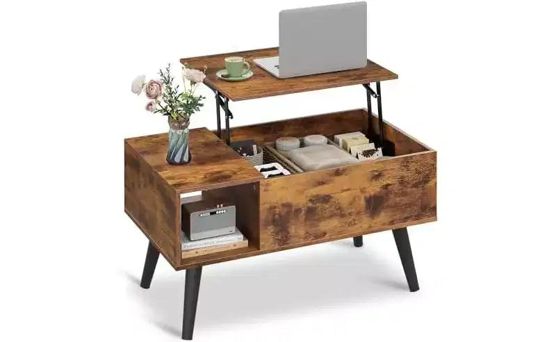Tavolino da salotto, Tavolino piccolo con, Tavolo da pranzo moderno in legno con ripiano