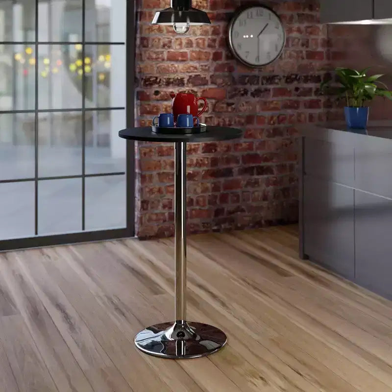 Tavolo rotondo Spectrum da 24" con base in metallo nera