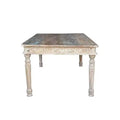 Tavolo da pranzo intagliato da 83" in legno riciclato Driftwood marrone