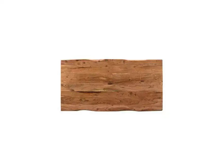 Tavolo da pranzo in legno massello con bordo naturale 80 pollici marrone