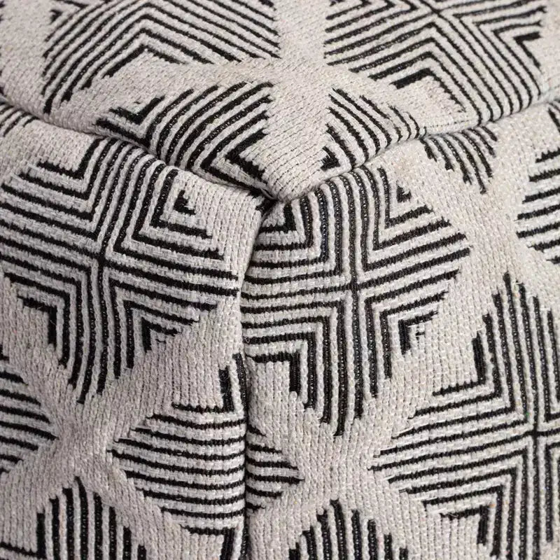 Pouf Carondelet Nero/Avorio