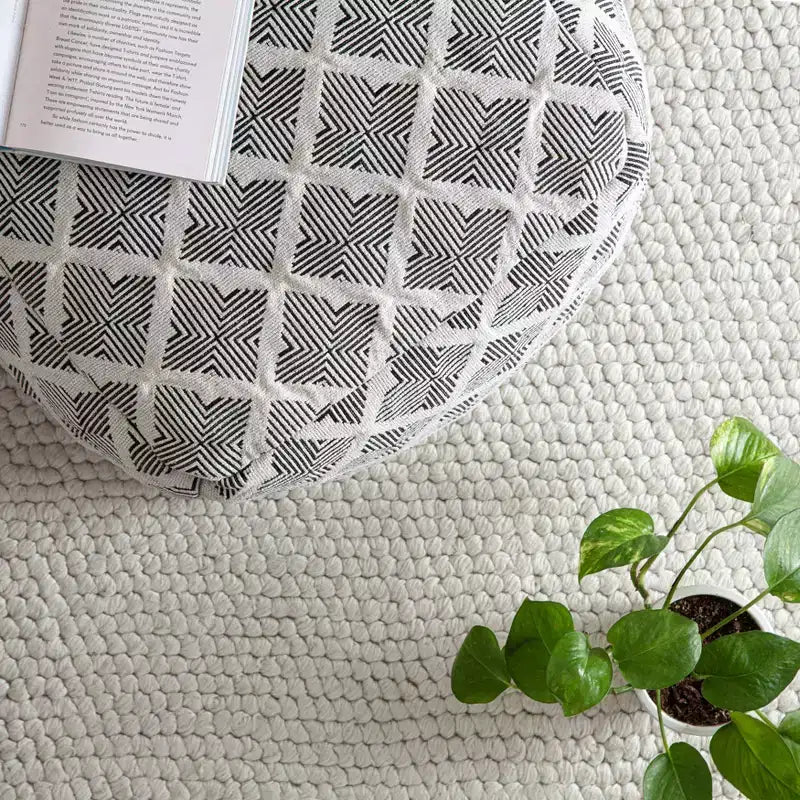 Pouf Carondelet Nero/Avorio