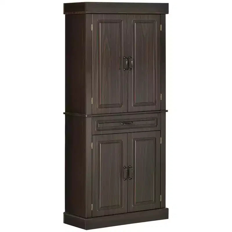 Dispensa da cucina indipendente 71" con 4 ante e 2 grandi armadietti, armadietto alto con ampio cassetto per sala da pranzo in cucina