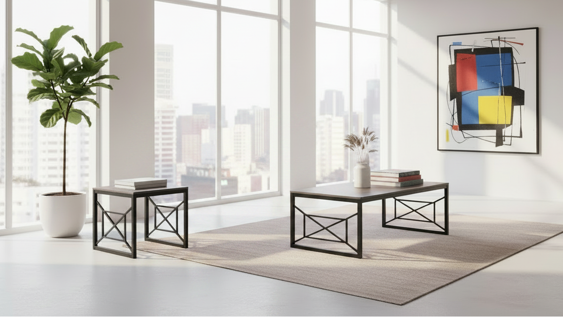 2pc Daxton Coffee and End Table Set - miBasics