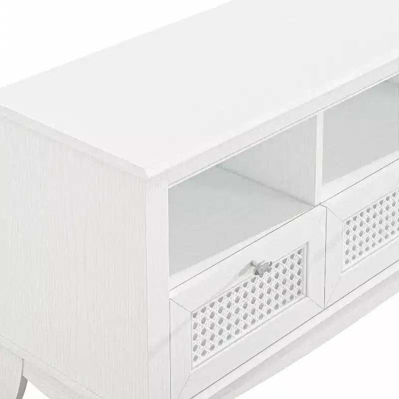 Mobile TV tradizionale in legno naturale da 55" per TV fino a 60" con cassetto