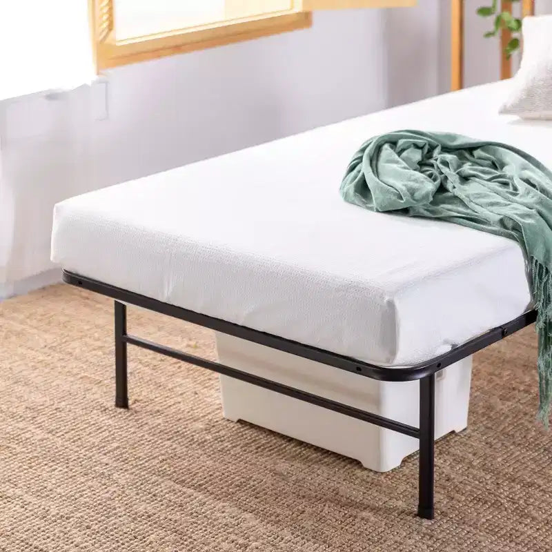 Base letto con 14 doghe in bambù essenziali, colore nero