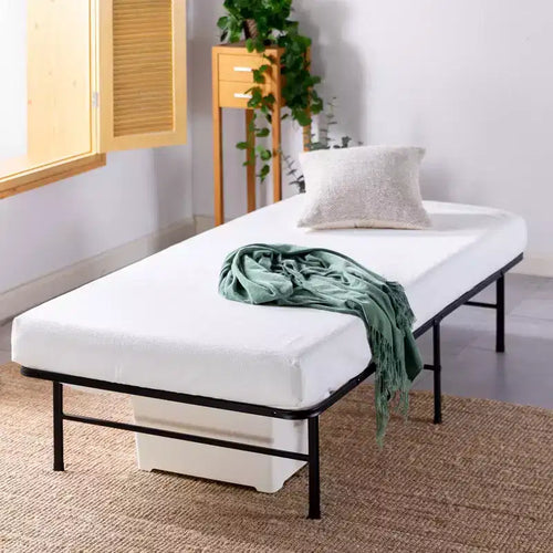 Base letto con 14 doghe in bambù essenziali, colore nero
